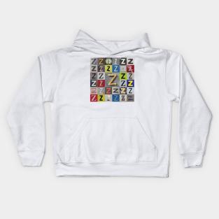 Nick's Type Art: Z Kids Hoodie